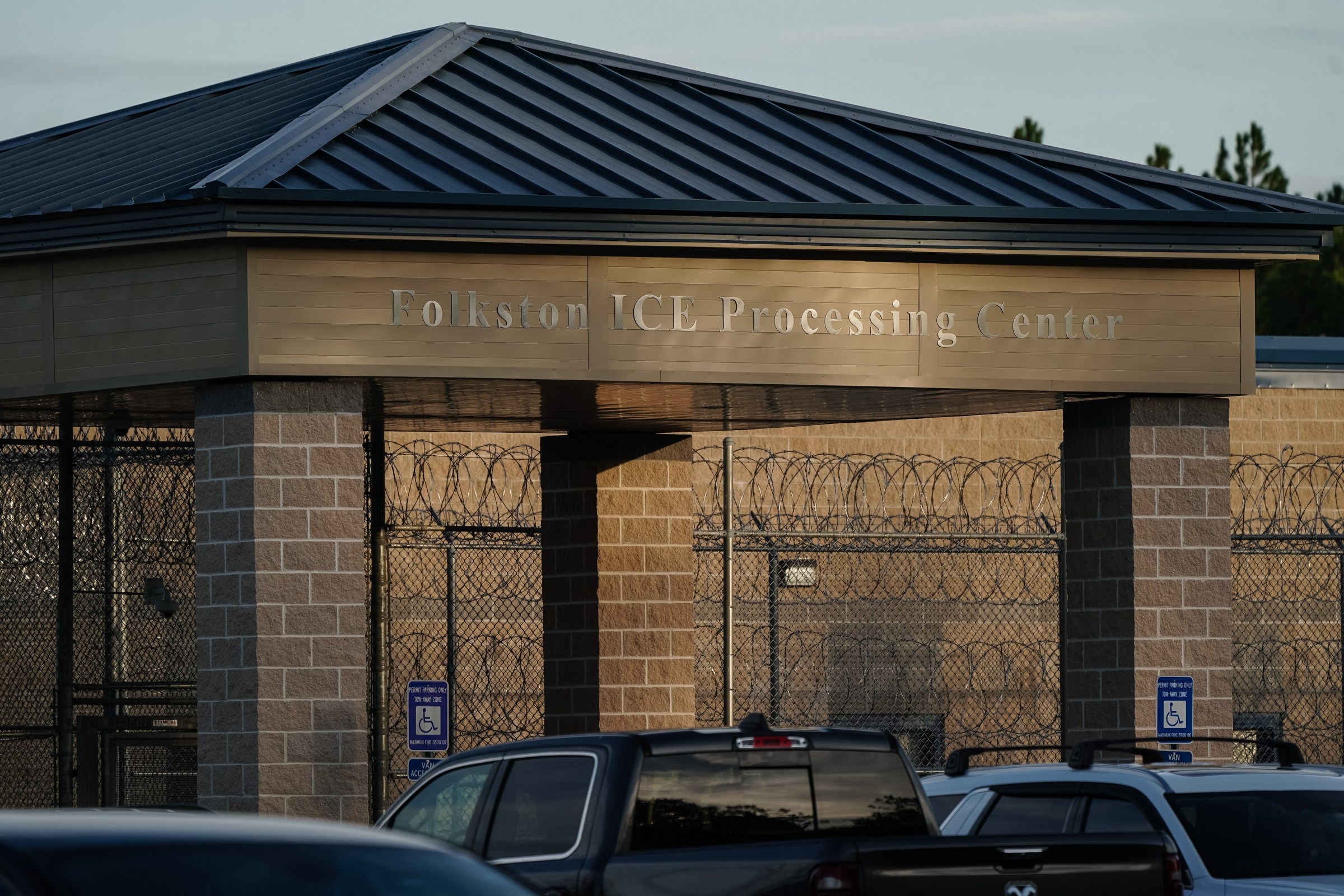 The Folkston ICE Processing Center on September 9, 2025, in Folkston, Georgia. (Photo by ELIJAH NOUVELAGE/AFP/Getty Images)