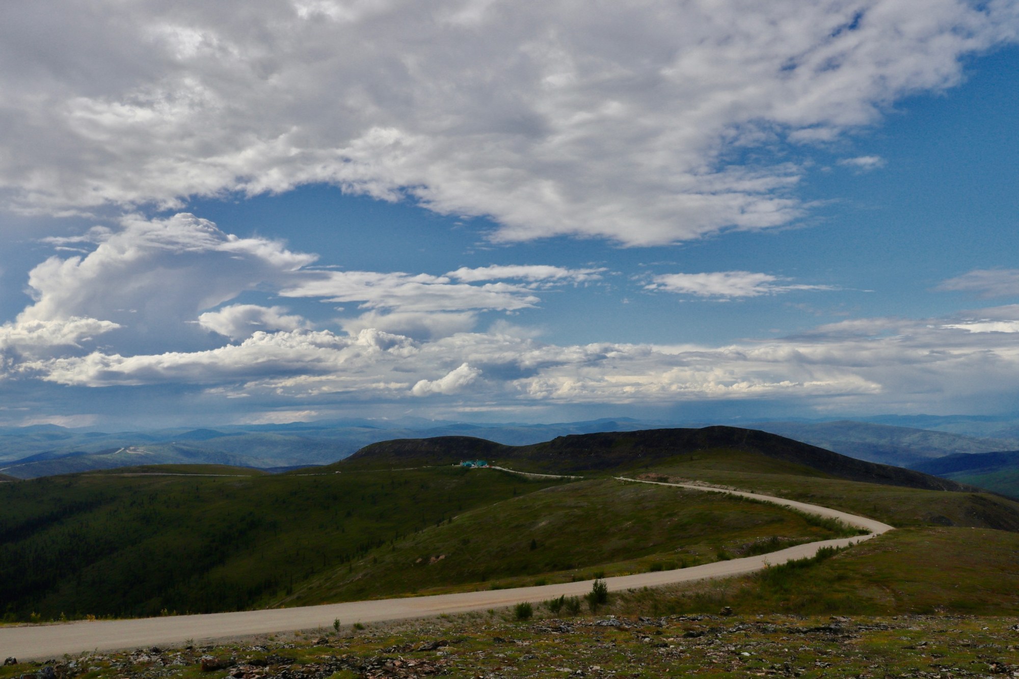 View from the Top of the World Highway in Yukon, overlooking Little Gold Creek, the northernmost border crossing in North America. (Photo via Lidor, @bylidor)