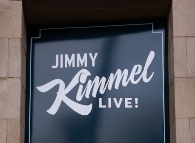 General view of the Disney-owned El Capitan Entertainment Centre, home of ABC’s “Jimmy Kimmel Live!”, on Hollywood Blvd on September 17, 2025 in Hollywood, California. (Photo by AaronP/Bauer-Griffin/GC Images)