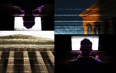 Illustration by Noah Hickey/The Dispatch (Photos via Getty Images).