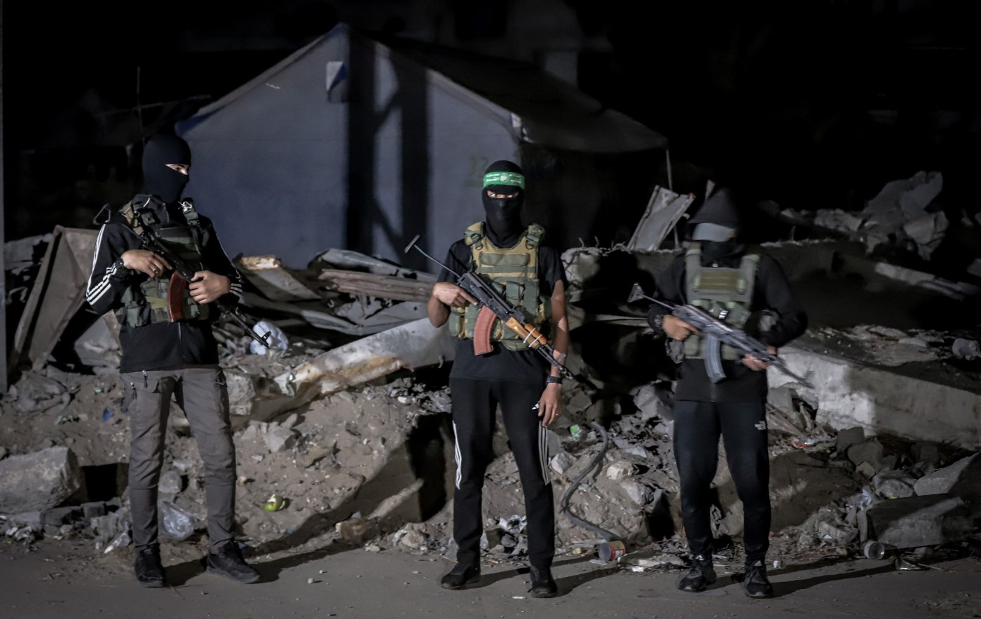 A group of people holding guns