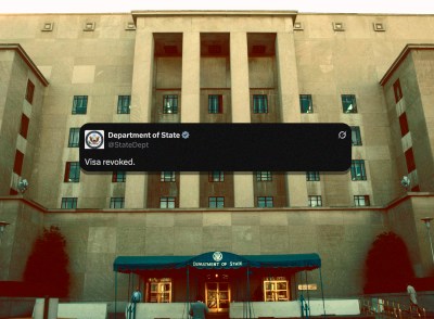 A sign on the front of a building