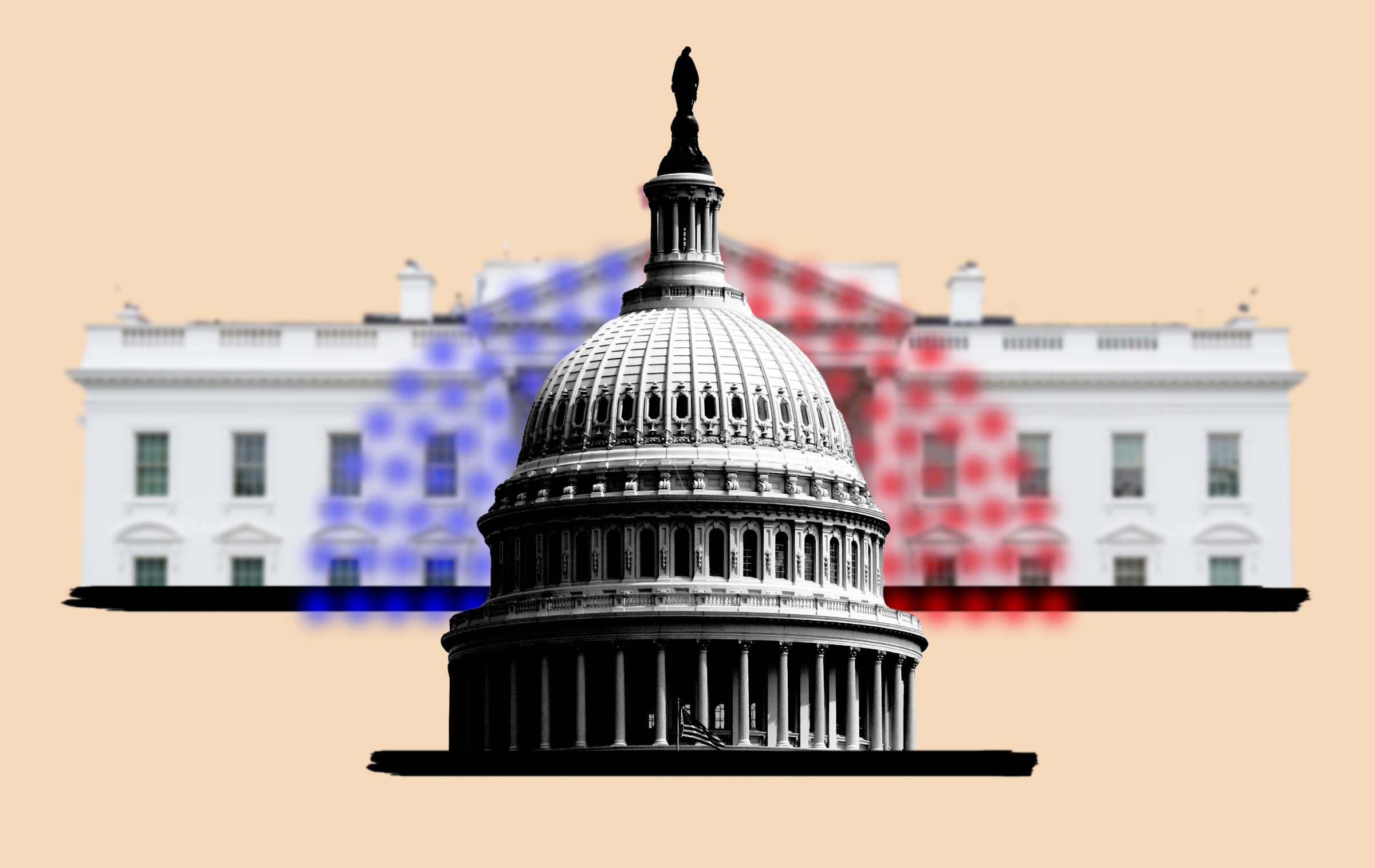 Illustration by Noah Hickey/The Dispatch (Photos via Getty Images).