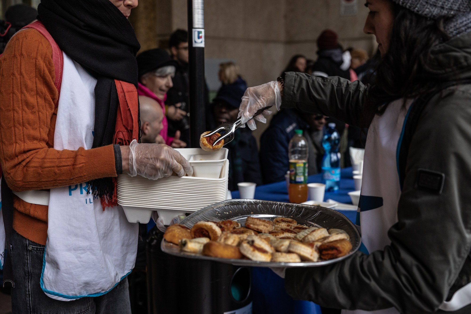 Event Marks ‘World Day Of The Poor’ In Front Of The Milan Stock Exchange
