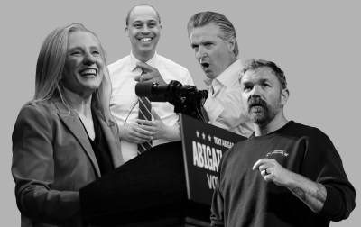 A group of people standing at a podium