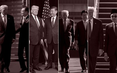 A collage of several men in suits